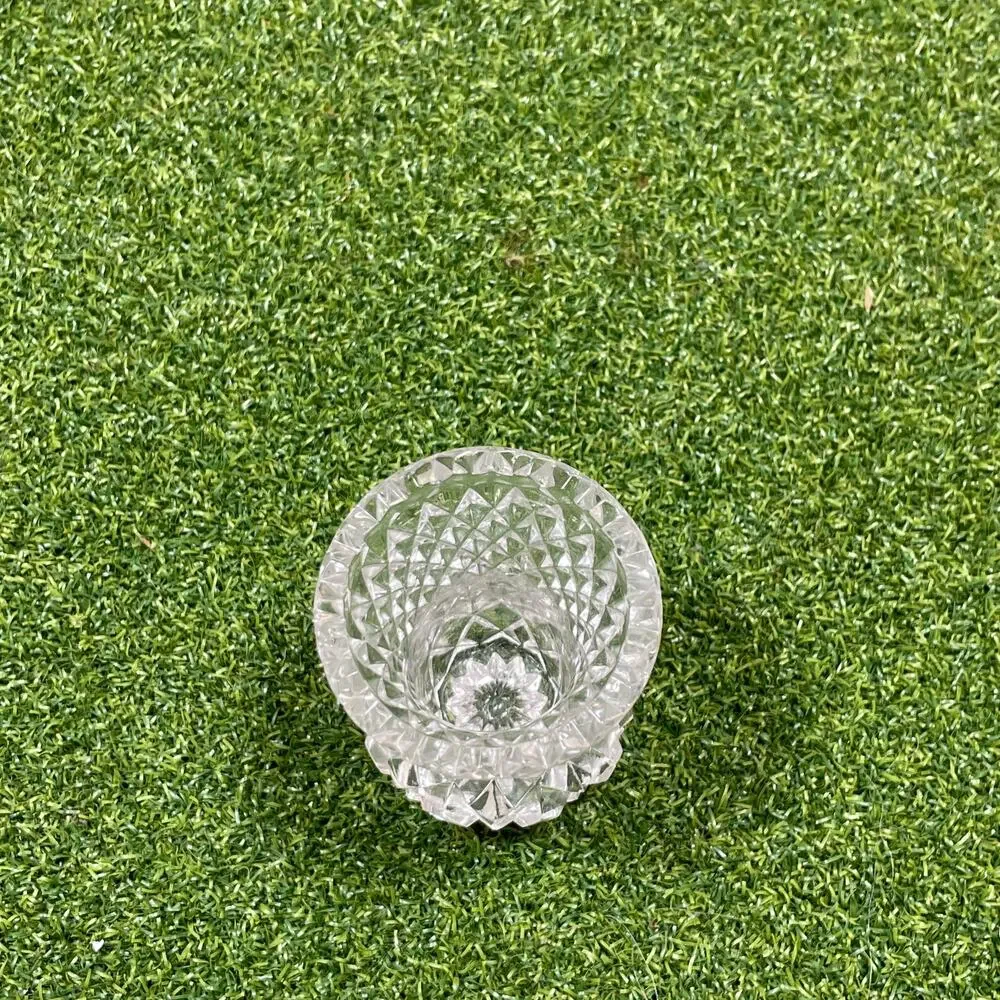 Vintage Small Cut Crystal Miniature Toothpick Holder Pineapple Shape Bud Vase